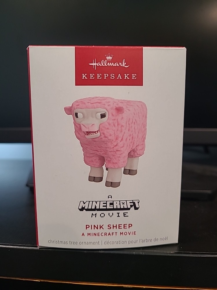 New in Box Hallmark - Pink Sheep - Minecraft Movie Keepsake Ornament - 2025