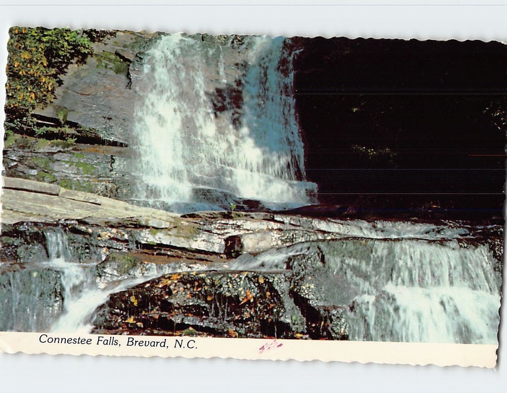 Postcard Connestee Falls Brevard North Carolina USA