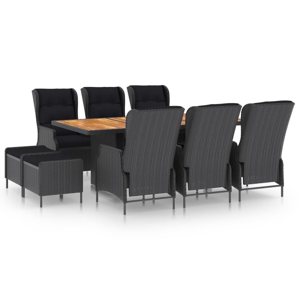 Outdoor Dining Set Dark Grey