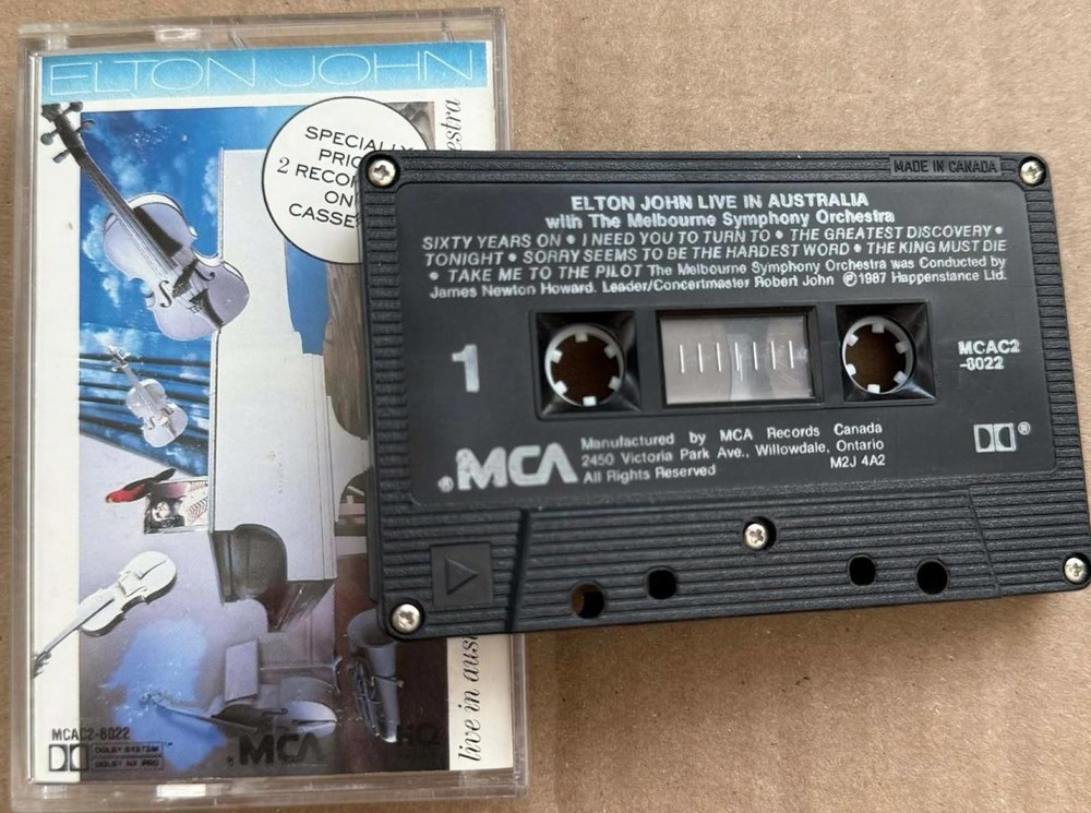 Elton John - Elton John Live in Australia Cassette Tape VG+ C32