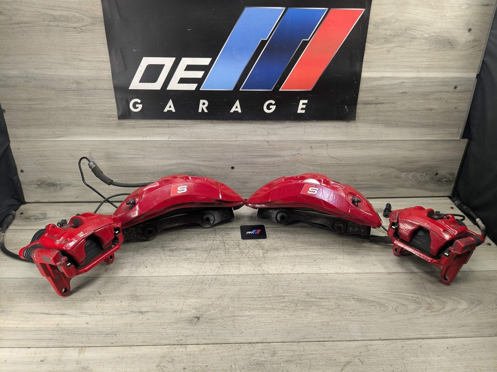 18-24 OEM AUDI A4 A5 S4 Q5 SQ5 Front Rear Red Sport Line Brake Caliper SET