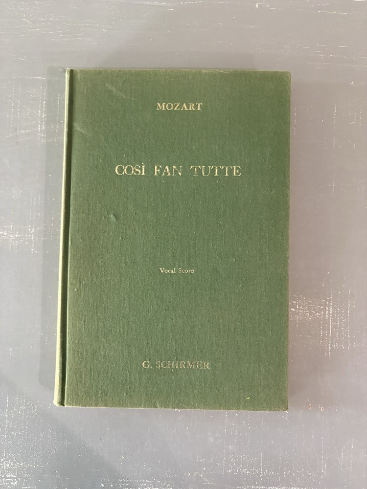 Mozart Cosi Fan Tutte Vocal Score HC G Schirmer Opera Libretto Da Ponte