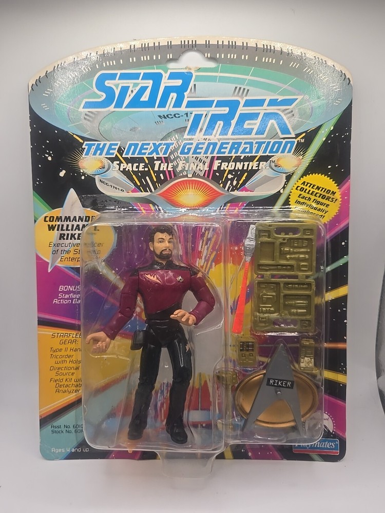 Star Trek The Next Generation Commander William Riker Figure 1992 Playmates