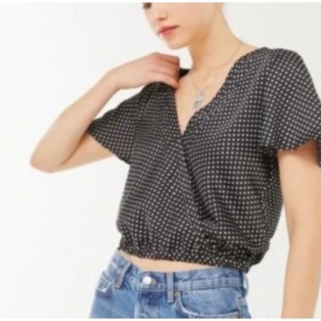 Urban Outfitters Womens Wrap Top Size SP Coquette Fairy Grunge Y2K Whimsigoth