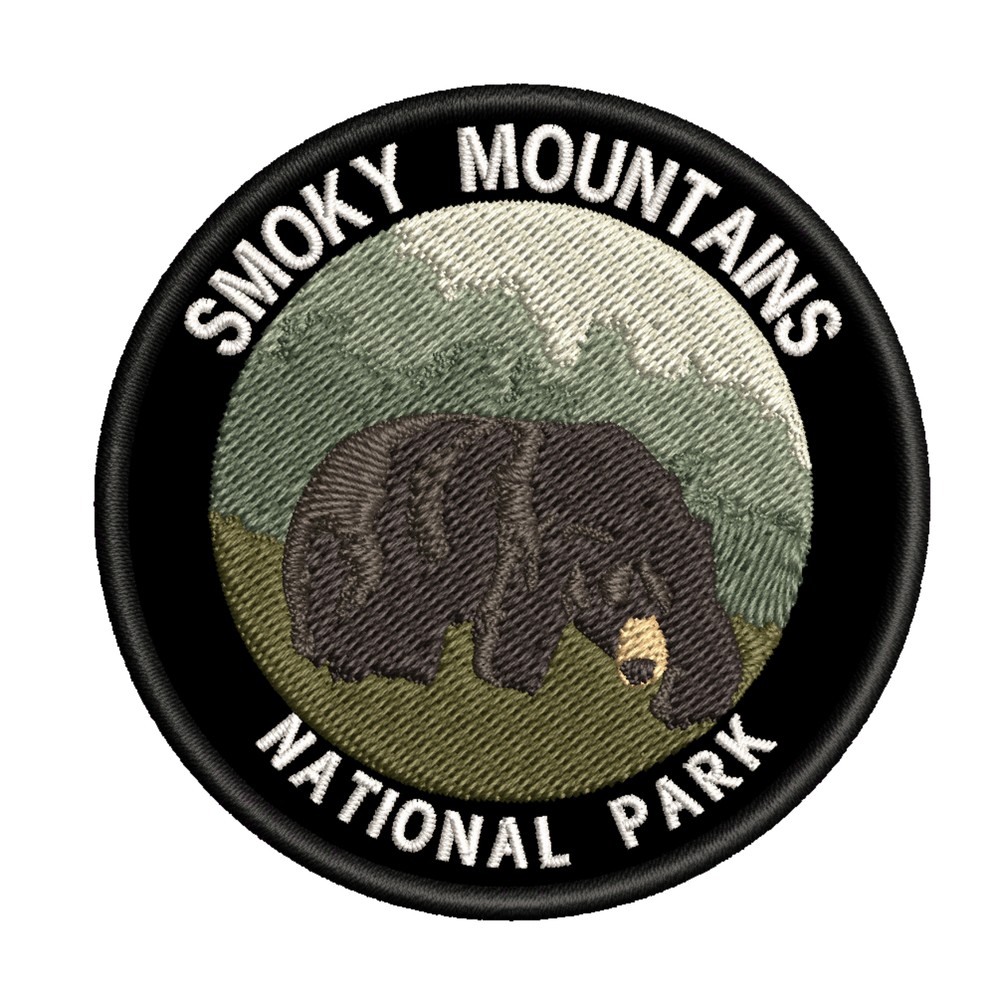 Smoky Mountains National Park Patch Embroidered Iron-On Applique Souvenir
