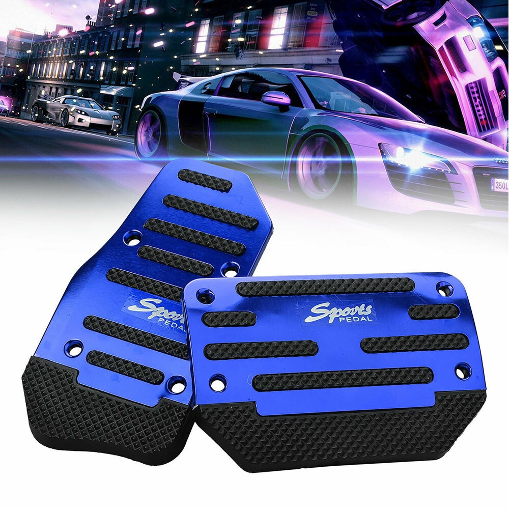 Non-Slip Automatic Gas Brake Pedal Cover for Cars in Blue
