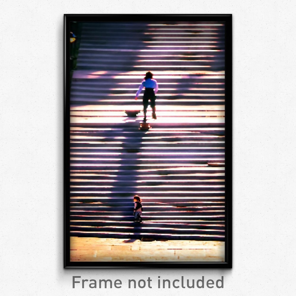 Pixel Art Poster - Nice Steps (8 Bit Psychedelic Trippy Weird Video Game Print)