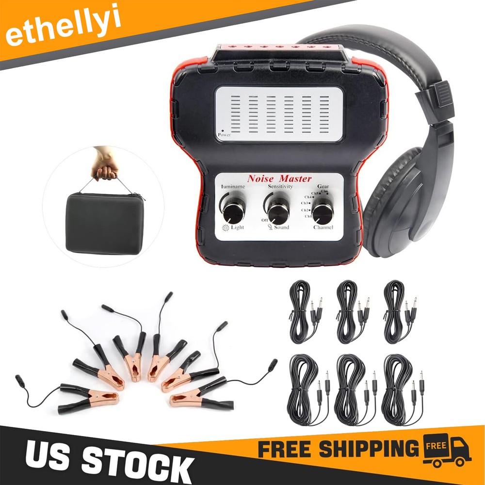 6 Channel Chassis Ears Stethoscope Sound Detector Tool Engine Noises Finder U0Z0