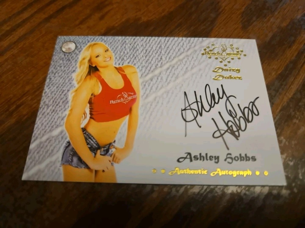 2015 Benchwarmer Daizy Dukez Autograph Gold Foil Card Ashley Hobbs Auto Playboy