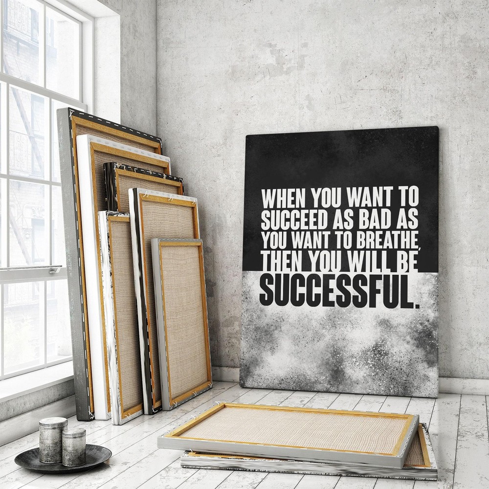 Success Motivational Wall Art Office Decor Inspirational Framed Poster