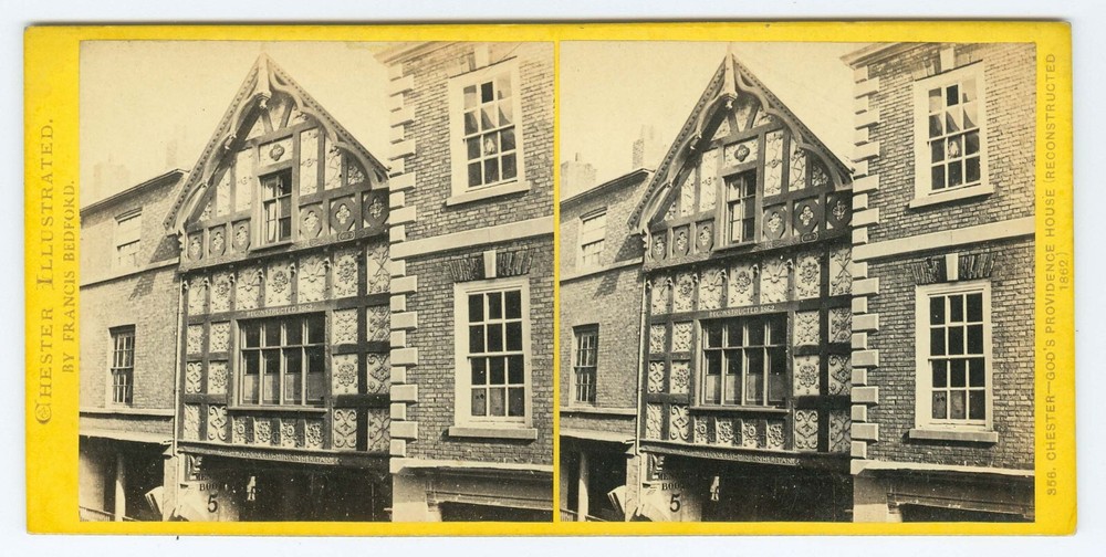 G1538~ ENGLAND – F. Bedford c.1860s Stereoview – 356 Chester, God’s Providence