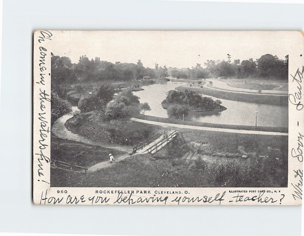 Postcard Rockefeller Park Cleveland Ohio USA