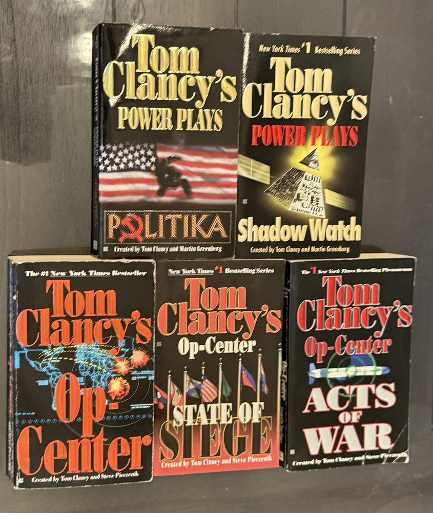 Tom Clancy Power Plays & Op-Center Paperback Set of 5
