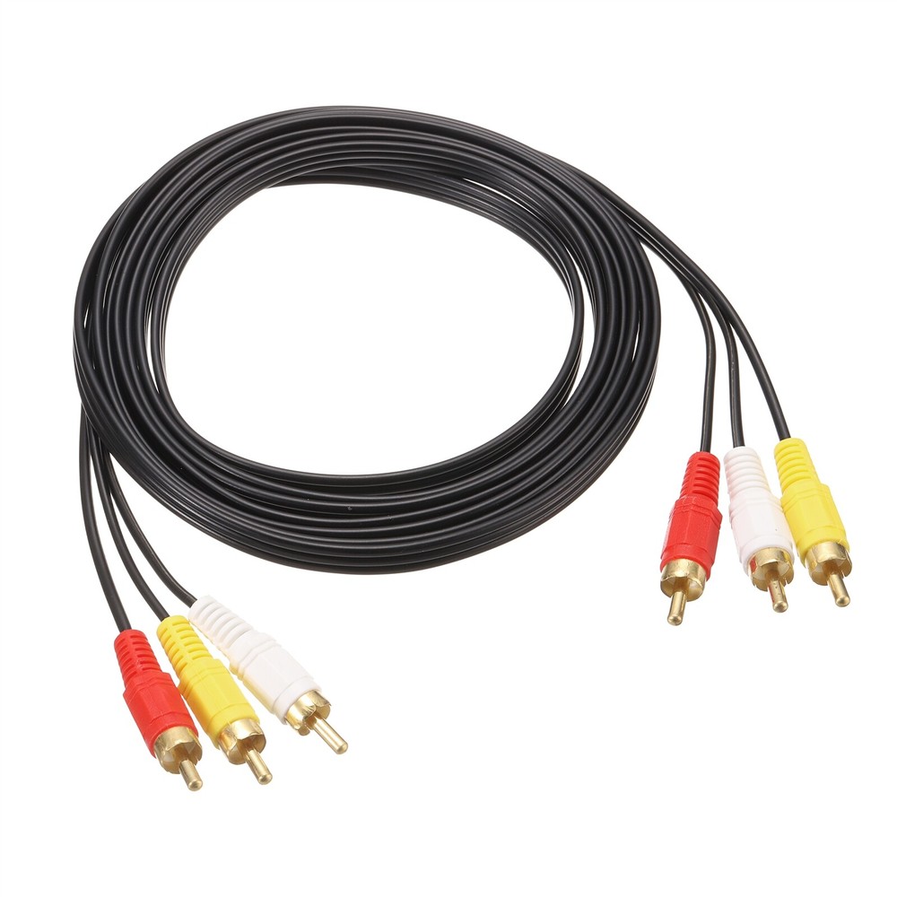 10ft RCA Stereo Audio Video Subwoofer Cable 3 Male to 3 Male