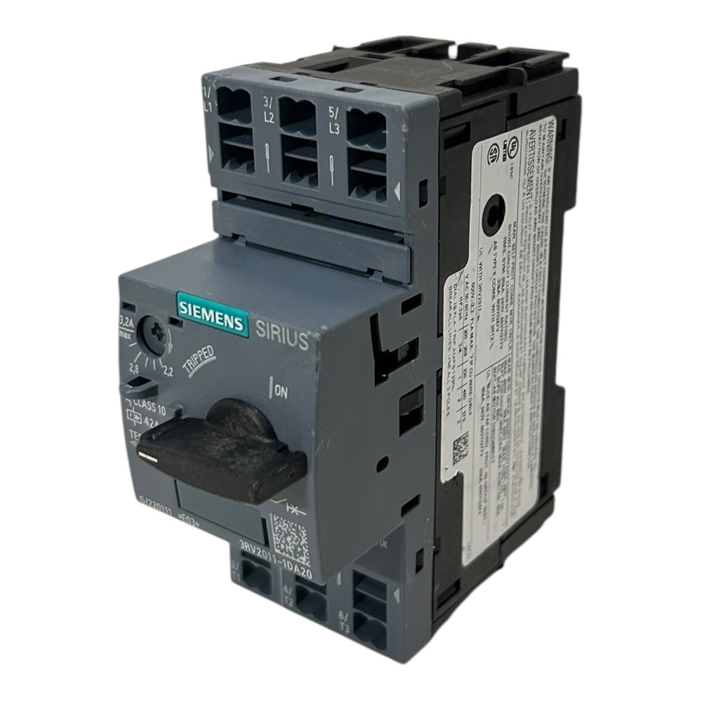 Siemens Circuit Breaker Size S00 For Motor Protection 2.2-3.2A 3RV2011-1DA20