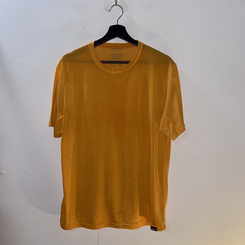 Patagonia Capilene Cool Trail Shirt Orange Mens Size Large Hiking Lightweight