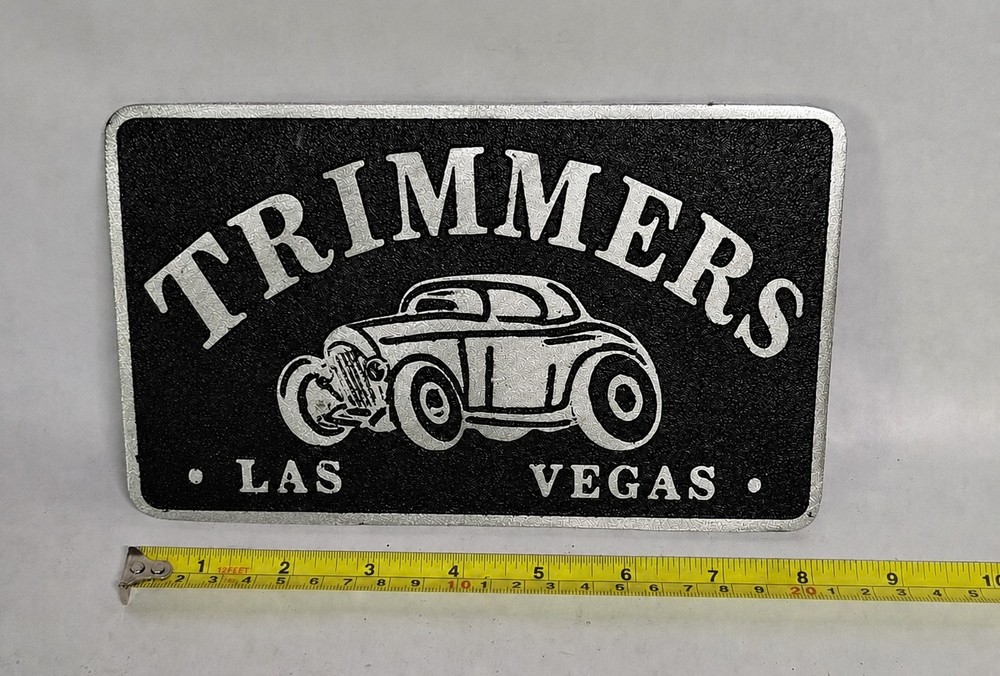 Cast Aluminum  TRIMMERS LAS VEGAS  Car Club Plaque