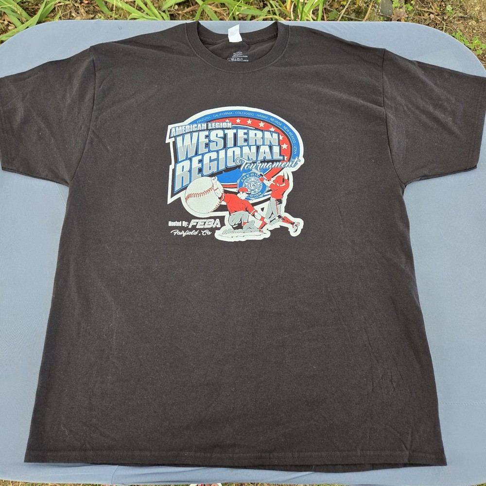 Vintage American Legion Baseball Men's XL Tournament Shirt Az, Cali Colorado USA
