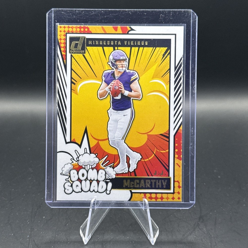 2024 Panini Donruss J.J. McCarthy Bomb Squad Rookie RC #5 Vikings