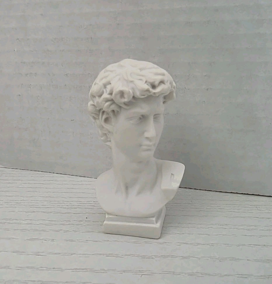 David Mini Greek Bust Statue Figure Figurine