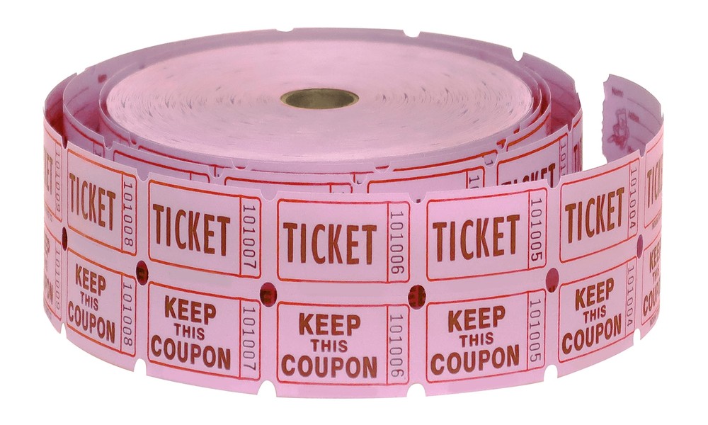 HENRY DOTS 50/50 Raffle Tickets Double Roll - 2000 Ticket Count Per Roll - Ea...