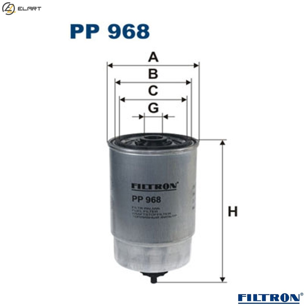 FUEL FILTER PP 968 FOR ALFA ROMEO KIA X-TREK/II/MPV CARENS/Mk PEUGEOT 1.9L 4cyl