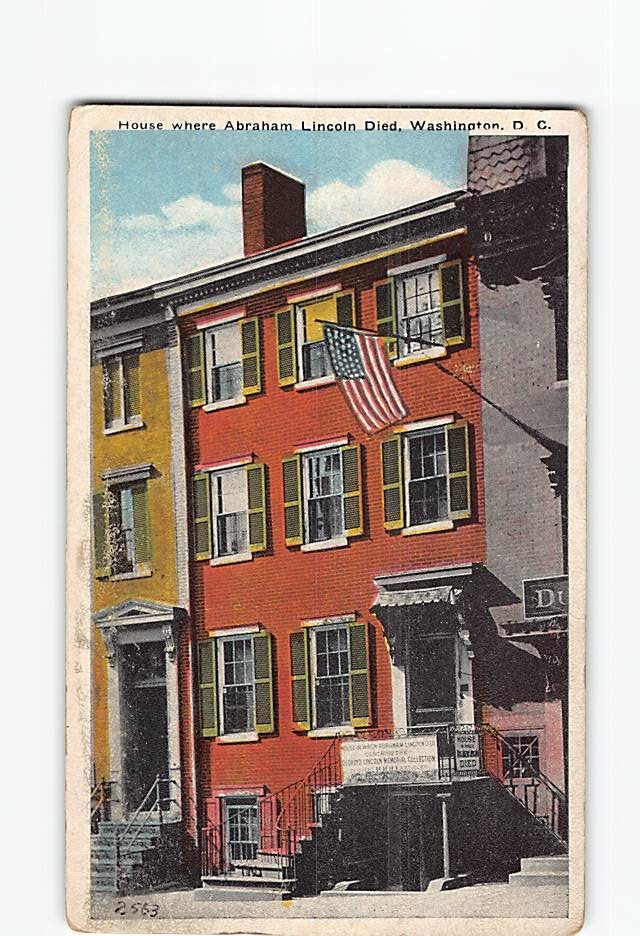 Postcard House where Abraham Lincoln Died Washington DC USA