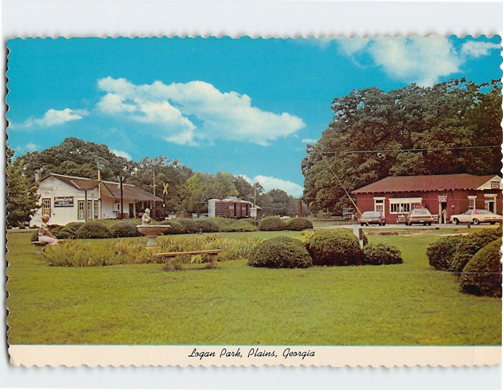 Postcard Logan Park Plains Georgia USA