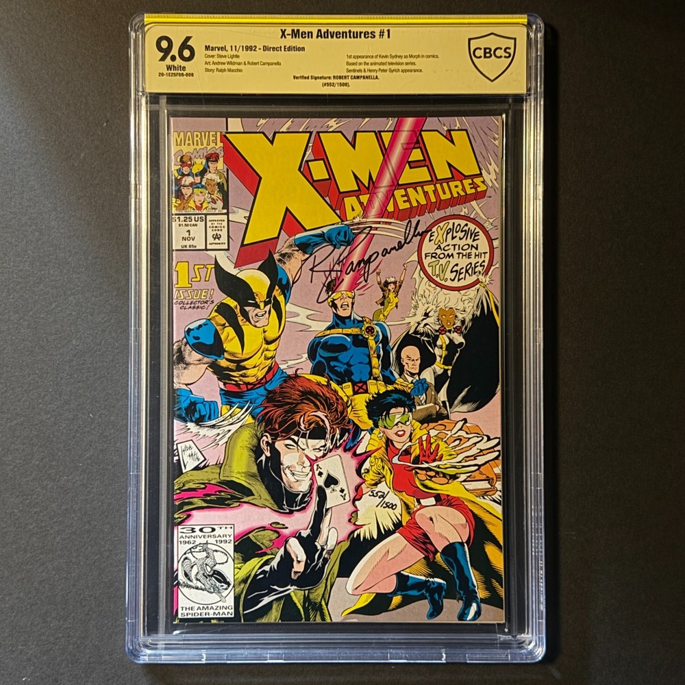X-Men Adventures #1 CBCS 9.6 1st Morph Campanella Signed 591/1500 1992
