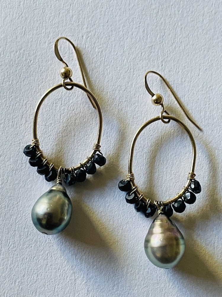 Gold Filled 14k Marked Pearl Dangle Earrings Versatile Classy Summer Beachy