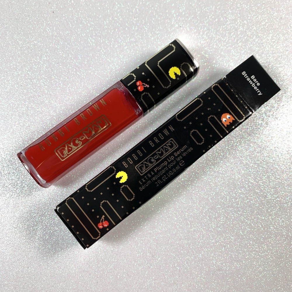 BOBBI BROWN x PAC MAN EXTRA PLUMP LIP SERUM Lip Gloss Bare Strawberry BNIB