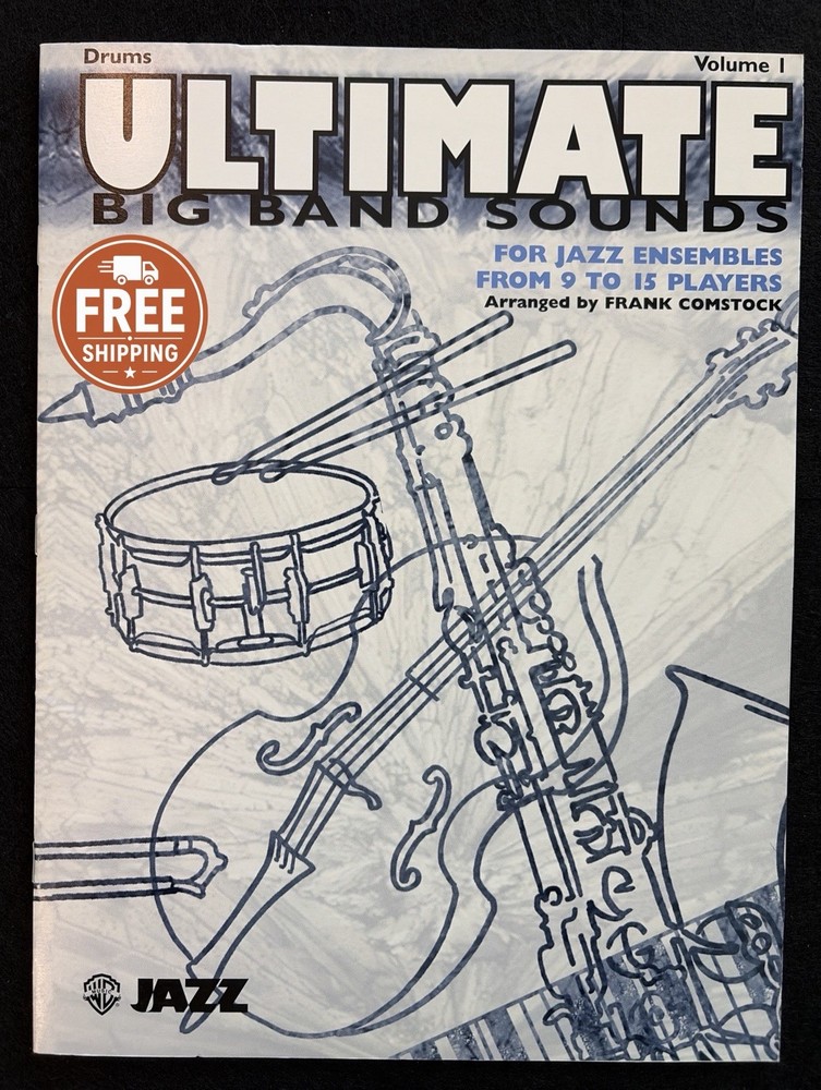 Ultimate Big Band Sounds Vol 1 Drum Set Ensemble Jazz Sheet Music Book
