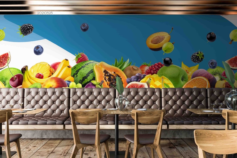 3D Fruit Illustration Wall Murals Wallpaper Murals Wall Sticker