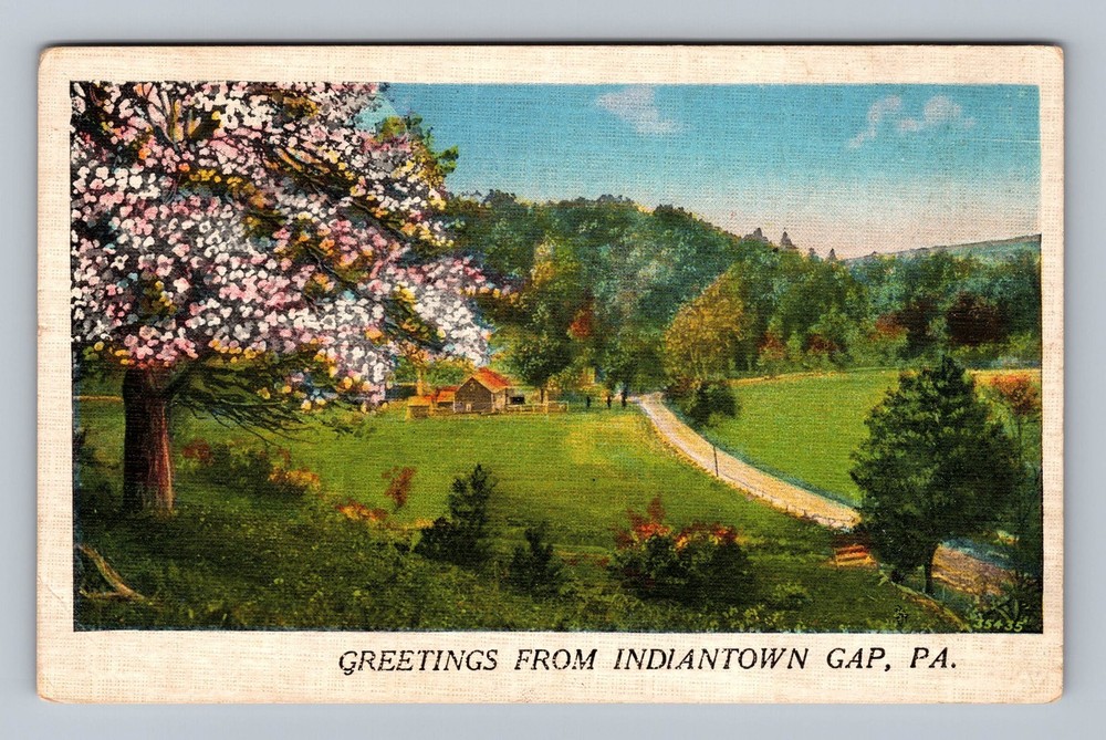 Indiantown Gap PA-Pennsylvania Scenic Greetings Road Vintage Postcard Old Post
