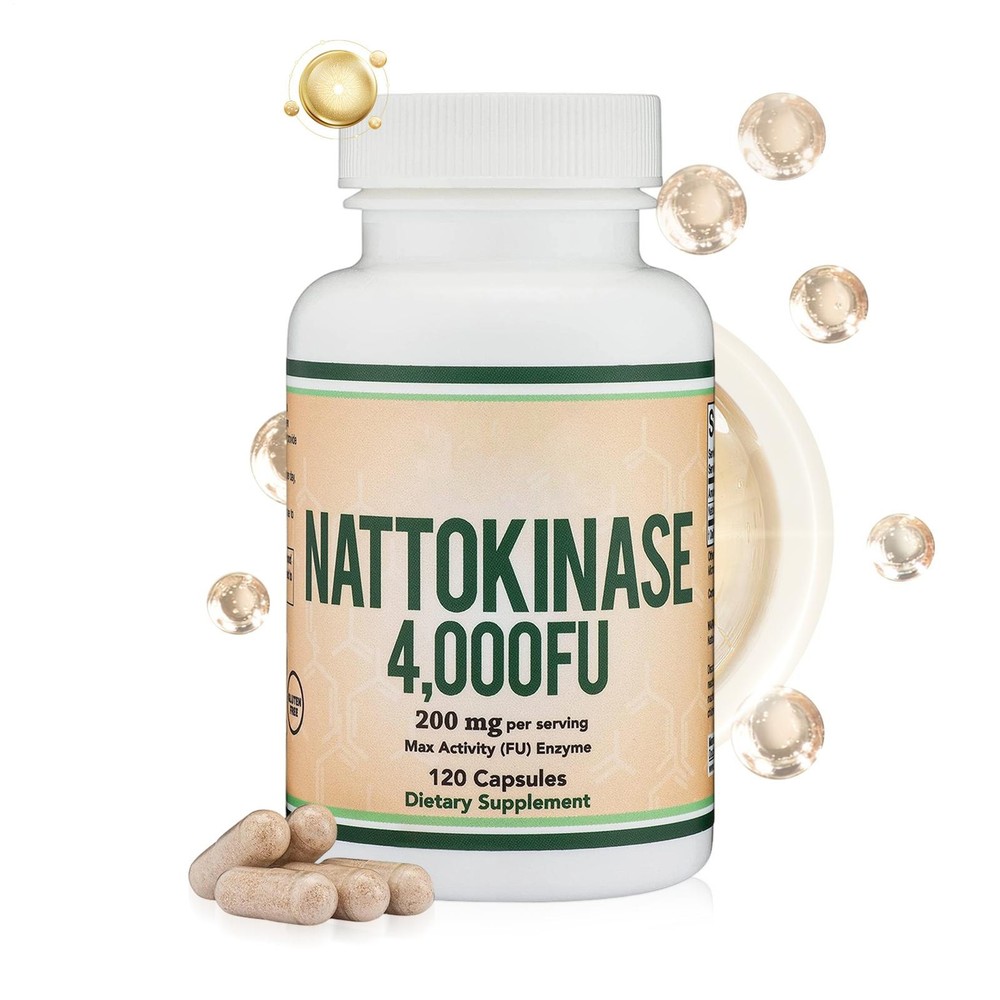 Nattokinase Supplement 4,000 FU Servings, 120 Capsules