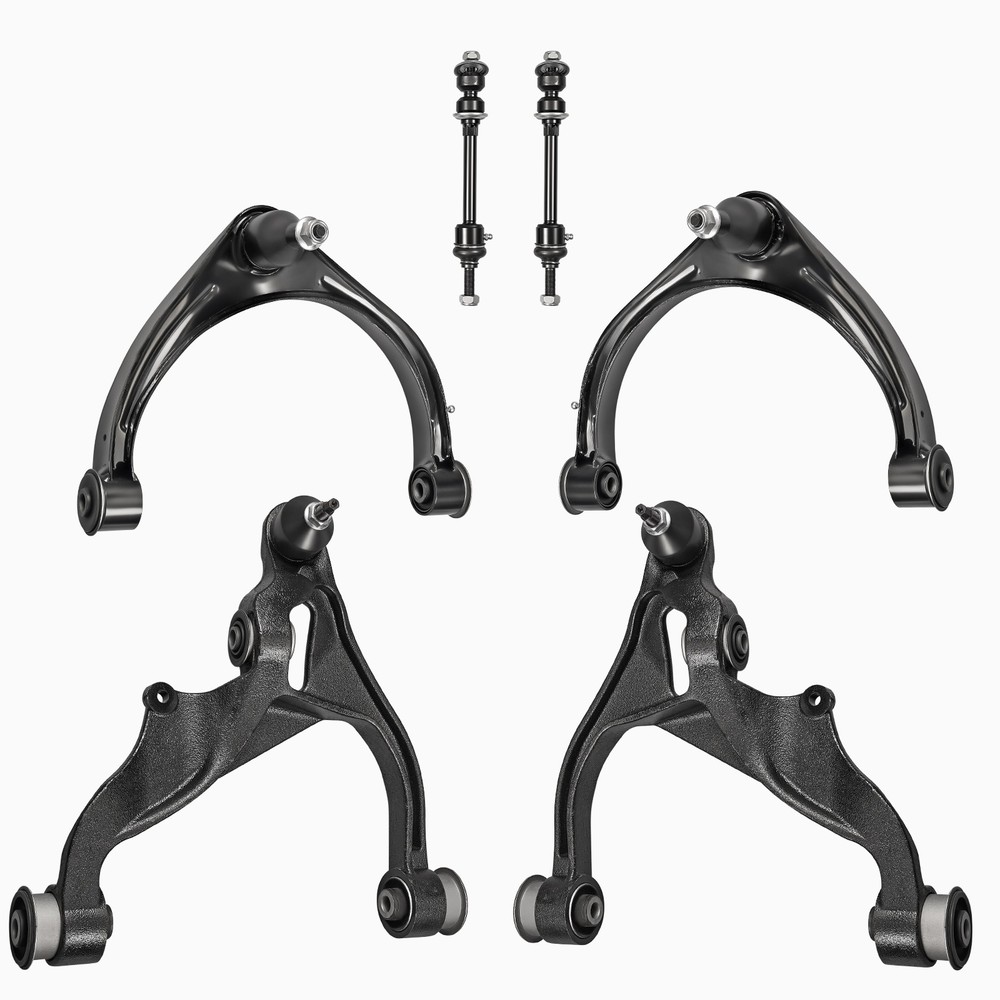 Set of 2 Front Upper Lower Control Arms with Ball Joints Sway Bar For Ram 1500