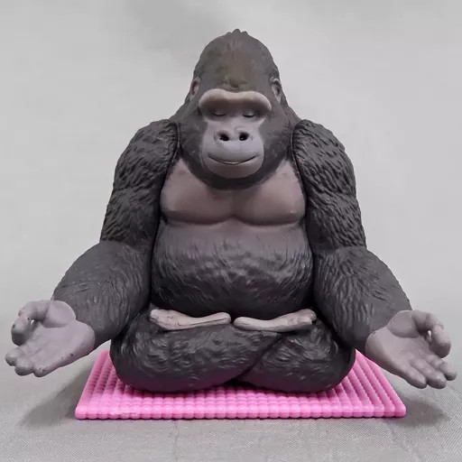 Capsule Q Museum Gorilla Mini Figure Kunio Sato's Animals Yoga Time Collectible