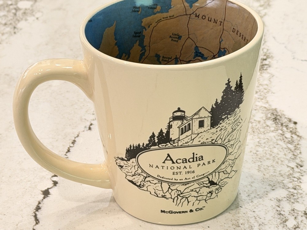 Acadia National Park Collection Maine Inside Map Mug 12 oz Ceramic McGovern-image