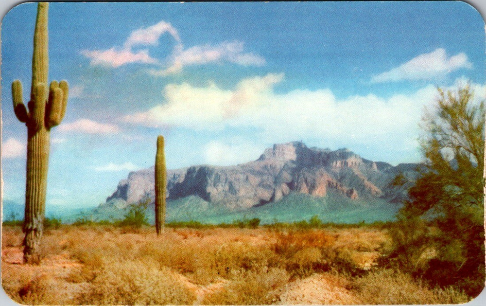 View Superstition Mountain Near Phoenix Arizona Postcard