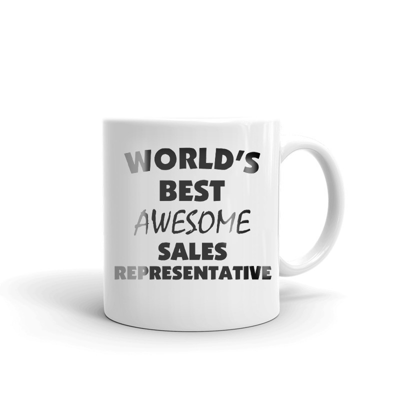 World's Best Awesome Sales Representative Coffee Tea Ceramic Mug Office Cup Gift