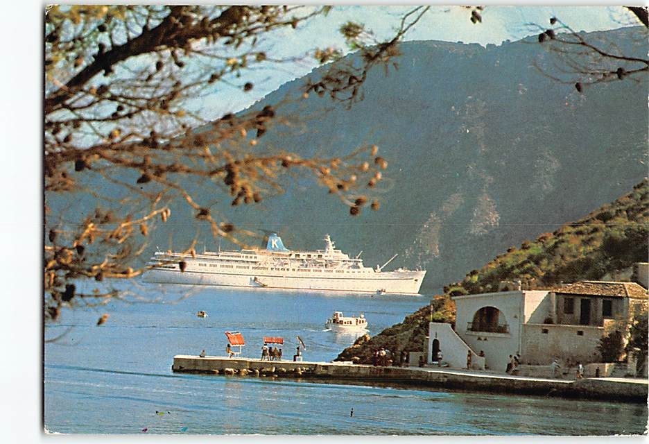 Postcard MTS Danae Cruise Ship Piraeus Greece