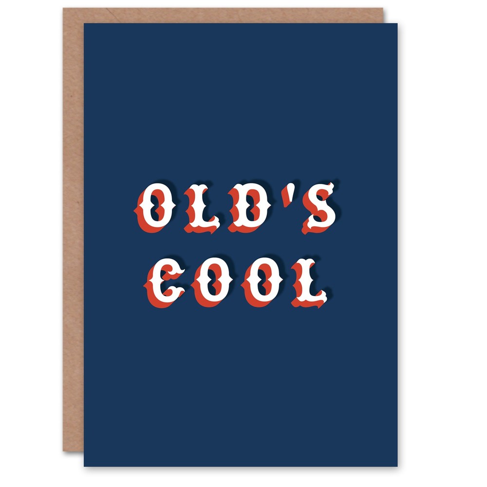 Birthday Card Old Cool School Wordplay For Him Man Dad Grandad Fun Funny Humour