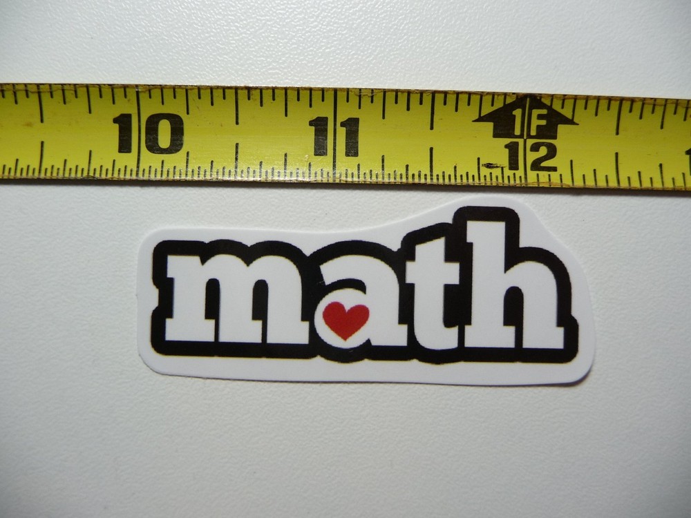 MATH LOVE STICKER DECAL SCHOOL TEACHER PROFESSOR MATHMATICS