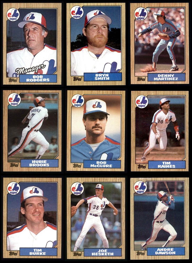 1987 Topps Expos Almost Complete Team Set 8 - NM/MT 6930263 (28 / 29 cards)