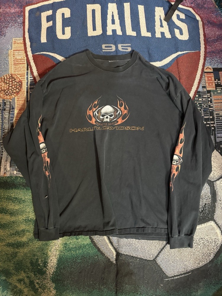 2004 Harley Davidson Flame Skull Longsleeve