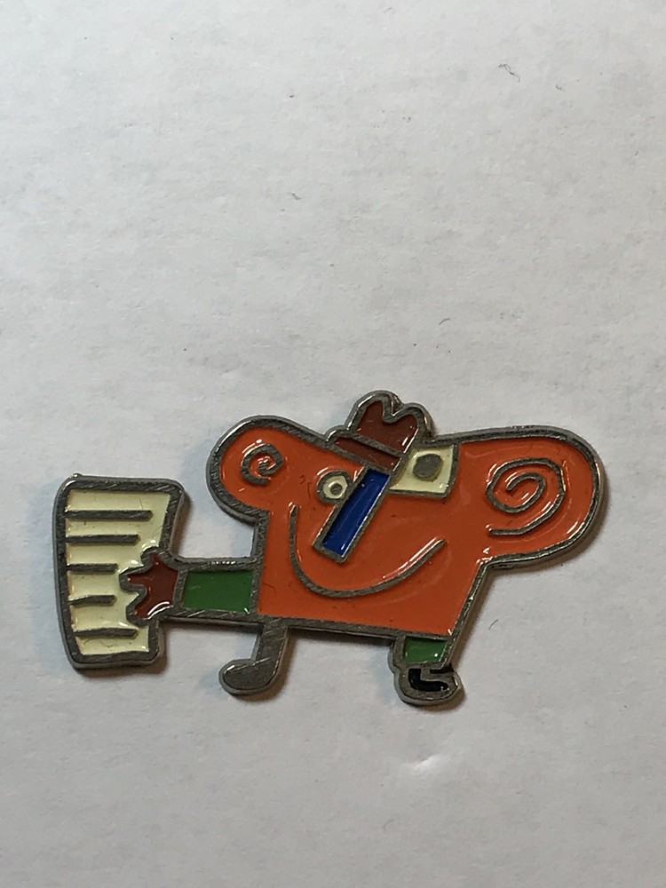 PIN ABSTRAC ART  ORANGE AND GREEN WITH  PAPER 2-image