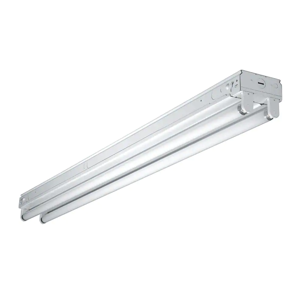 White Fluorescent Strip Tube Light Fixture 4 Ft. Ceiling Shop Garage Commercial