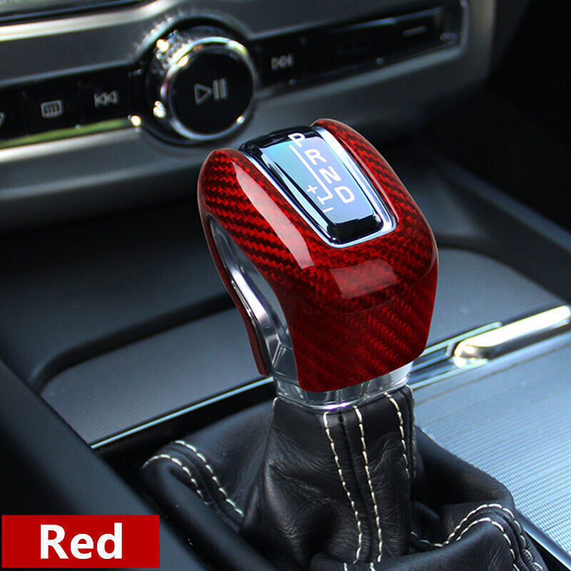 Real Carbon Fiber Gear Shift Cover Red for Volvo XC60 S60 V60 S90 XC90 V90CC