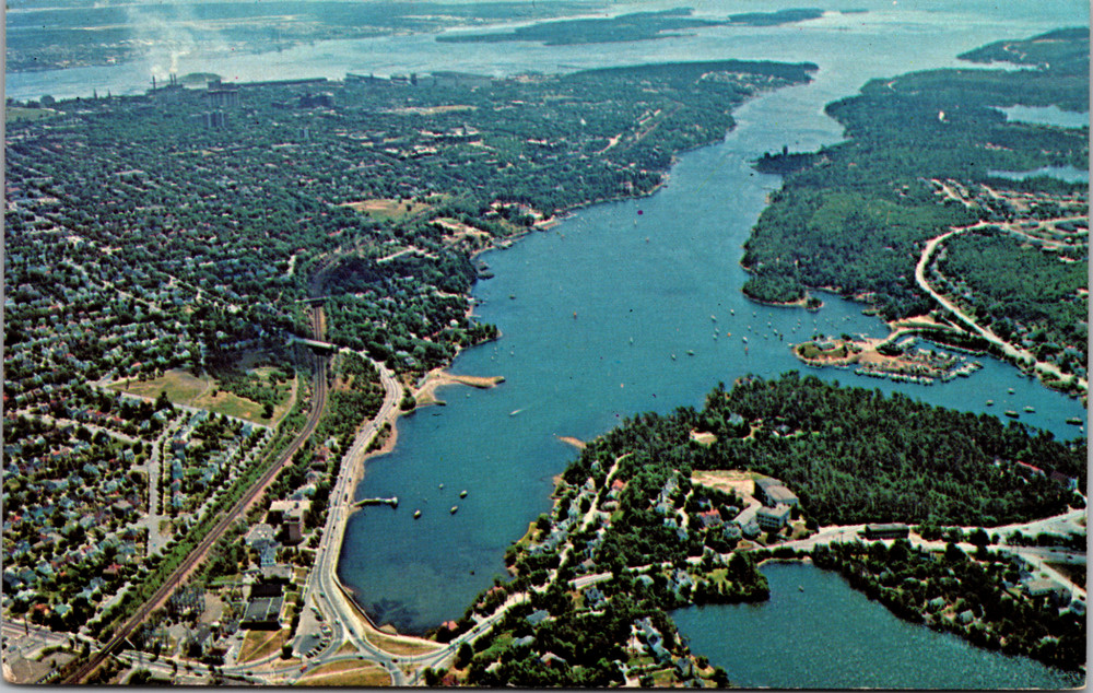 Aerial View Of The North West Arm Halifax Nova Scotia Canada Vintage Postcard
