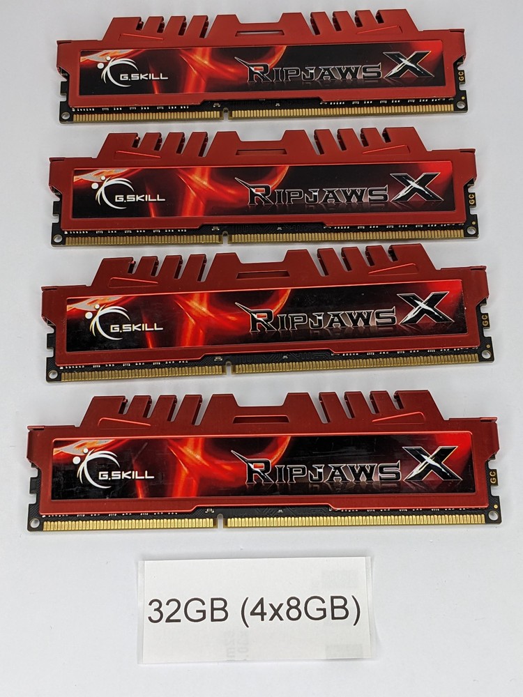 G.Skill Ripjaws F3-12800CL10D-16GBXL 32GB (4x8GB) PC3-12800 DDR3 Desktop Memory